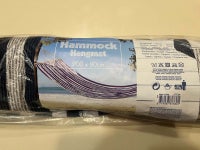 Hængekøje, Hammock, bomuld Blå/ hvid stribet