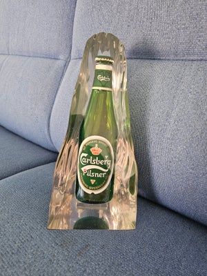 Øl, Carlsberg, Carlsberg øl støbt ind. 28 cm høj 