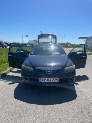 Mazda 6, 2,0 Inclusive, Benzin, 2007, km 188000, sortmetal, nysynet, klimaanlæg, ABS, airbag, 5-dørs