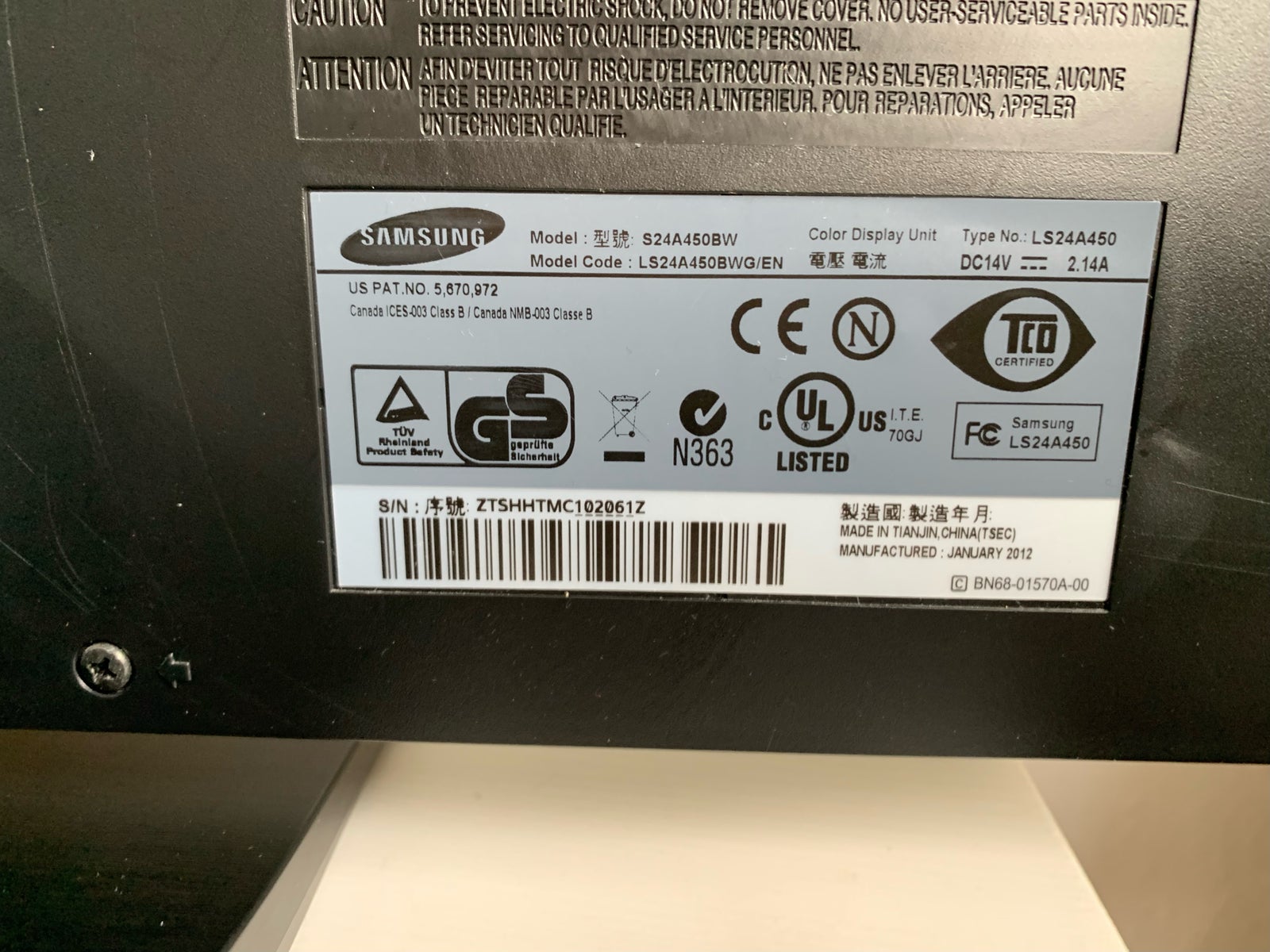 Samsung SyncMaster SA450 24 tommer, Perfekt