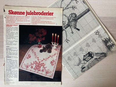 Mønster, 9 julebroderimønstre incl. mønsterark HV 39/1985, Design: Oehlenschläger og Ann-Bett Zachar