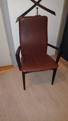 Lænestol, læder, Dansk design, Hej har denne smukke lænestol i palisander med læder sæde og ryg i et
