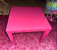 Bord, Børnebord pink bord lyserød 55x55cm sofabord