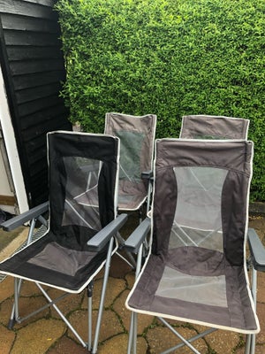 WeCamp campingstole 4 stk, Sammenfoldelige stole i rigtig fin kvalitet. Ryglæn kan indstilles i fler