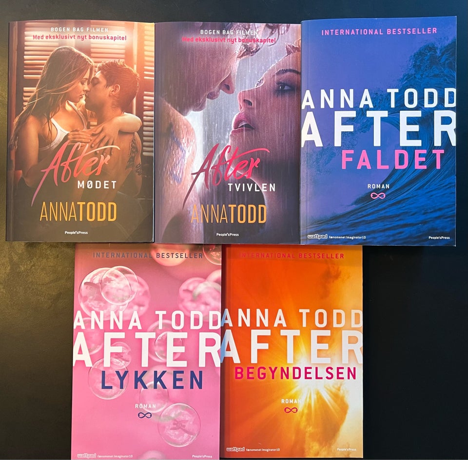 After, hele serien, alle 5 bind på dansk.