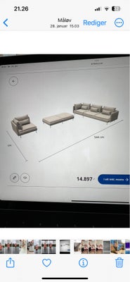 Sofa, Söderhamn - Ikea, Fin sofa/hjørnesektion/puf som har mange kombinationsmuligheder. Betræk kan 