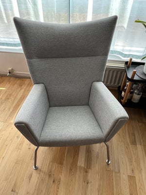Wegner, Wing chair, Lounge chair, Velholdt wing chair, ingen pletter - står som ny.

Designer: Hans 