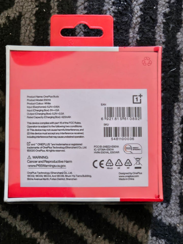 Headset, t. andet mærke, OnePlus Buds E501A