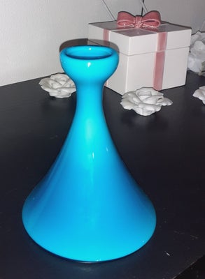 Glas, Lysestage/vase, Holmegård, Super fin holmegård lysestage/vase 16.5 cm høj fejlfri, prisen er f