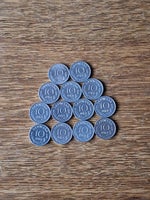 Danmark, mønter, 13x10 ØRE