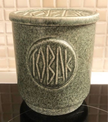 Keramik, Tobakskrukke, Søholm, Fin gl grøn Søholm tobakskrukke 12,5cm fast pris 250kr