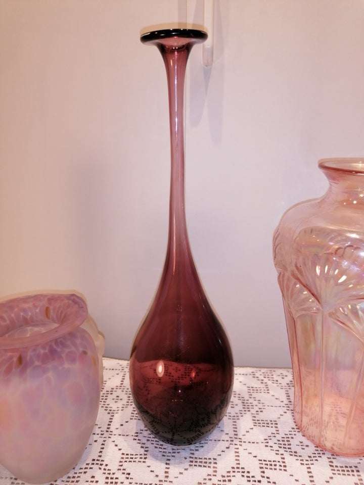Vase Lyserøde og lilla glasvaser