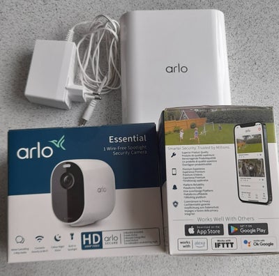 Overvågningskamera, Arlo, Arlo Essential er et lille, enkelt og prisvenligt overvågningskamera for d