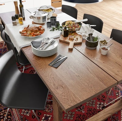 Spisebord, MÖRBYLÅNGA Bord, egetræsfiner brun bejdse, 220x100, Beautiful large table, good condition
