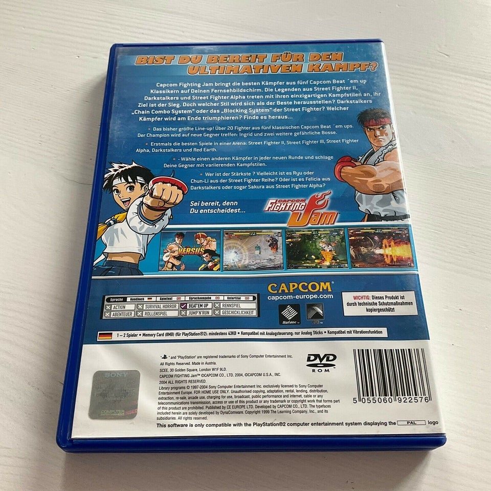 Capcom Fighting Jam, PS2, action – dba.dk – Køb og Salg af Nyt og Brugt