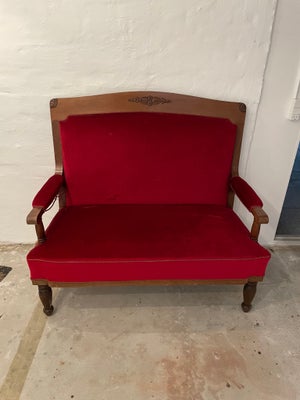 Sofa, stof, 2 pers. , Antik, Fin ældre sofa. Armlæn skal repareres (se fotos).