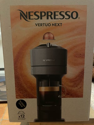 Kaffemaskine, Nespresso Vertuo Next, Helt ny nespresso Vertuo Next , glossy Black kapsel kaffemaskin