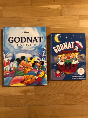 Godnat historier, Disney, To bøger med godnat historier.
Den ene fra Disney og den anden med klassis