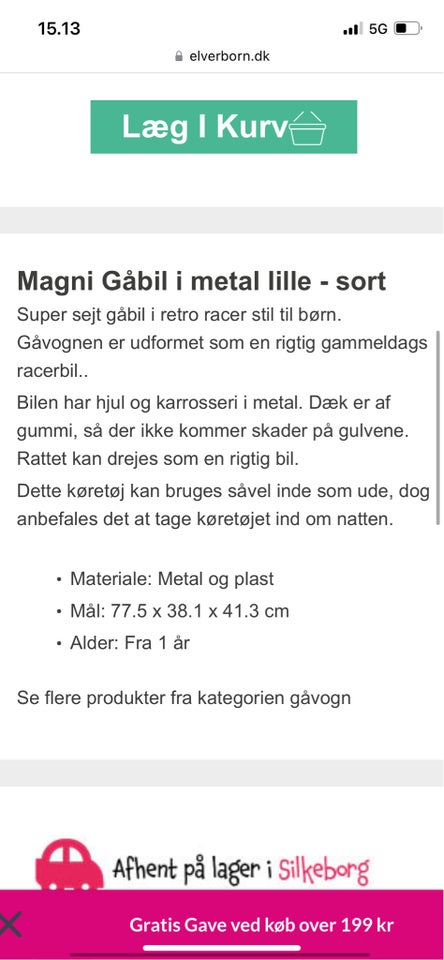 Magni gåbil sort, Magni