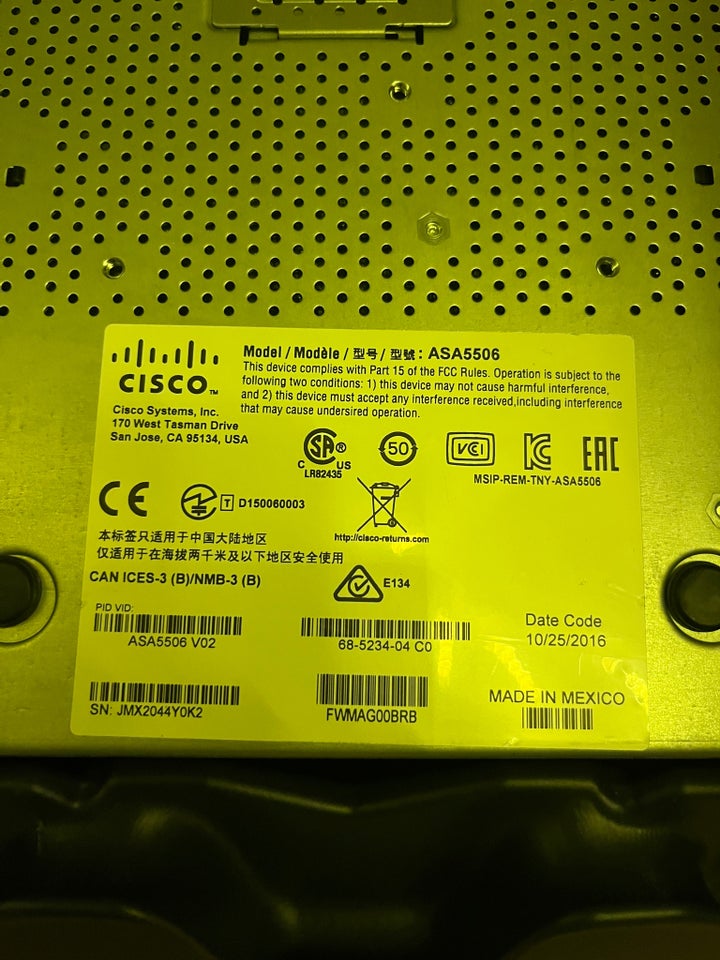 Firewall, Cisco ASA 5506X, Perfekt