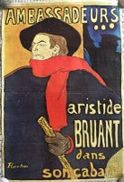 Plakat, F. Lautrec, motiv: Ambassadeurs artiste Bruant