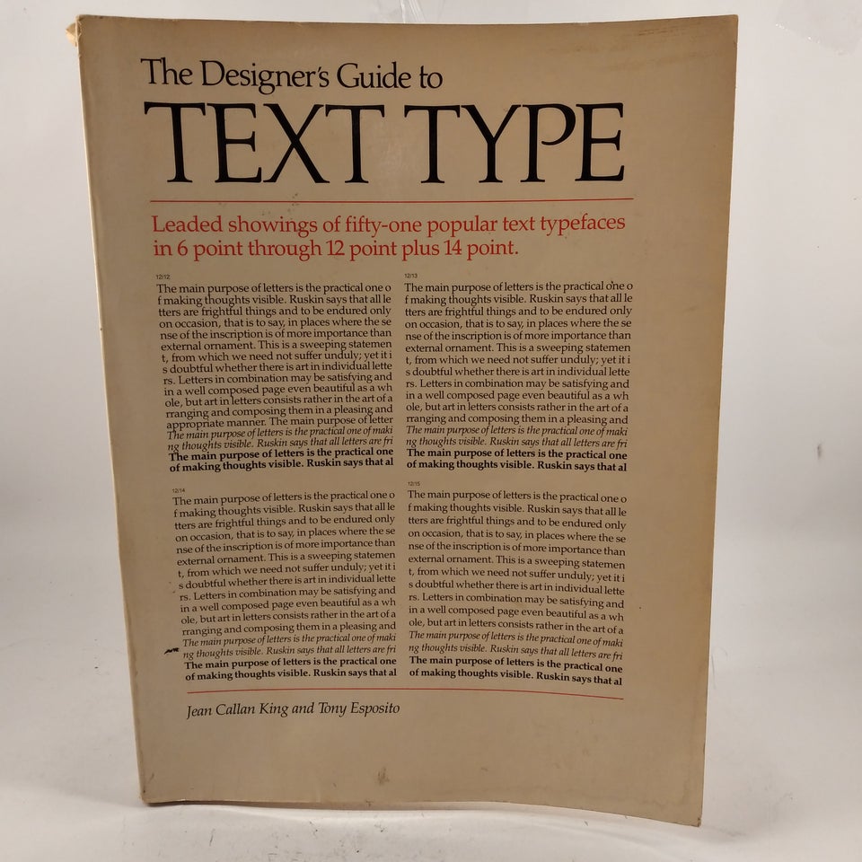 The Designer's Guide to Text Type, emne: it og grafik