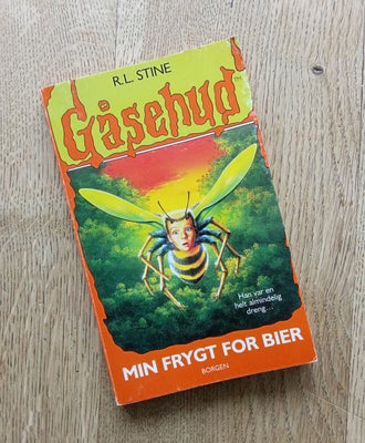 Gåsehud - Min Frygt for Bier, R. L. Stine, genre: gys, Nr. 17 i serien Gåsehud på dansk, se billede.