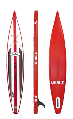 Board, Shark Shark Speed iSUP Racing Board, str. 12'6", Oppusteligt, pumpe medfølger samt taske og e