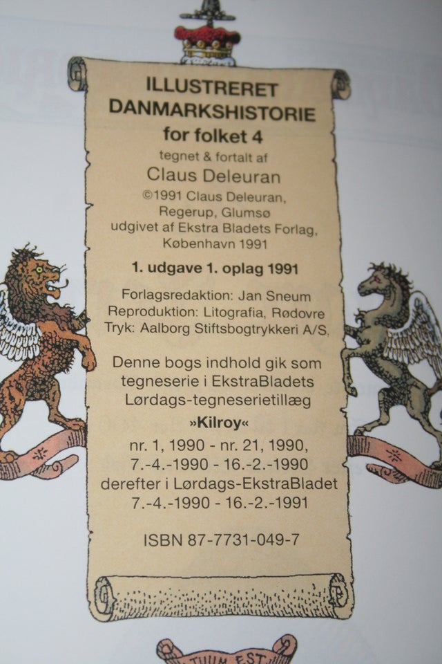 Deleurans Danmarkshistorie 1 - 4, Tegneserie