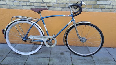 Herrecykel,  DBS Cross, 46 cm stel, 1 gear, Vintage DBS, Produceret i Norge
Nyt cykelstyr og sæde