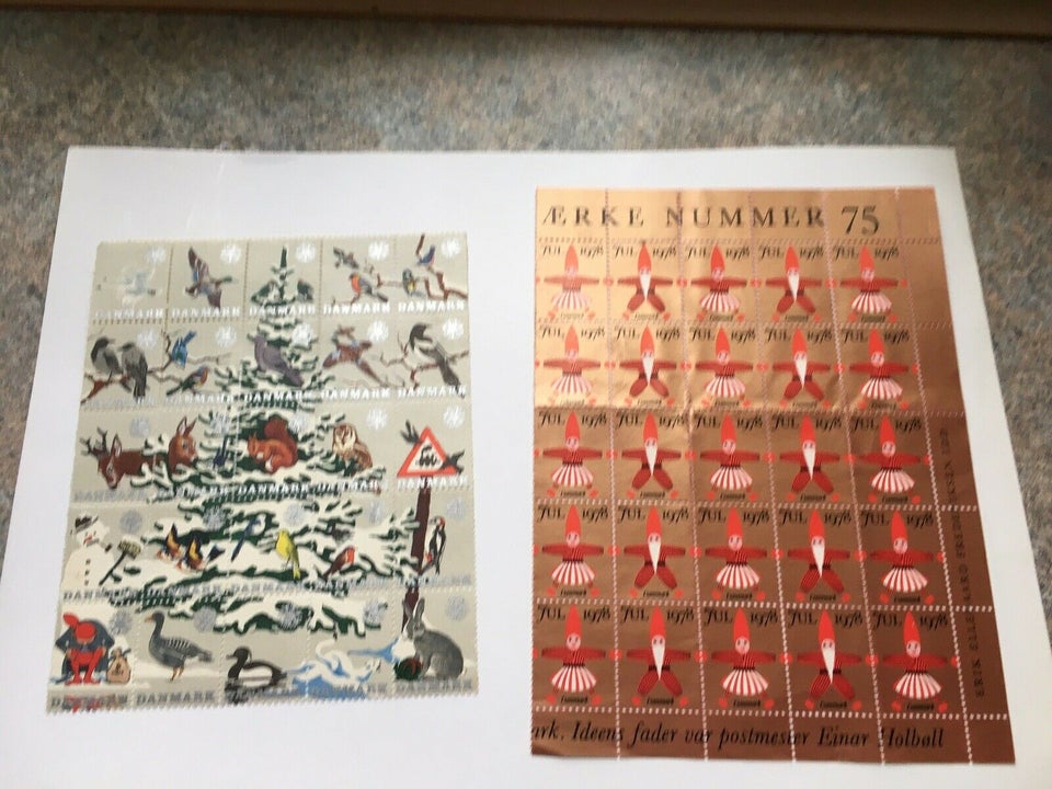 Danmark, ustemplet, julemærker