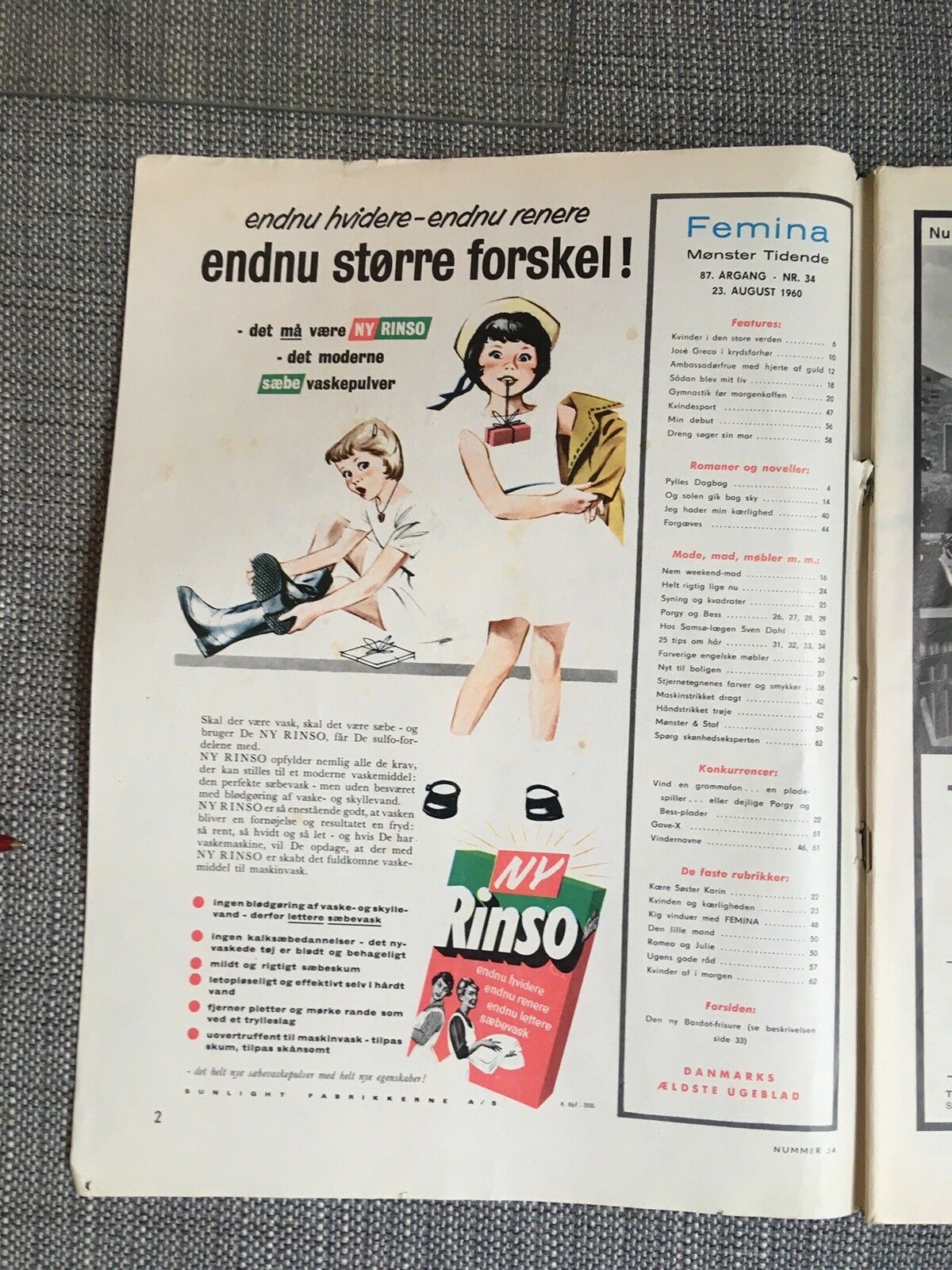befolkning At opdage Afstemning Bøger og blade, Femina 1960 – dba.dk – Køb og Salg af Nyt og Brugt