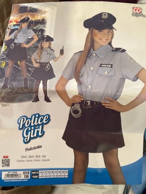 Politi pige uniform, Politi uniform til pige str 158 -