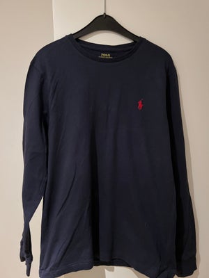 T-shirt, Polo Ralph Lauren, str. S,  blå,  bomuld,  Næsten som ny, Langærmet t-shirt i mørkeblå. Kun