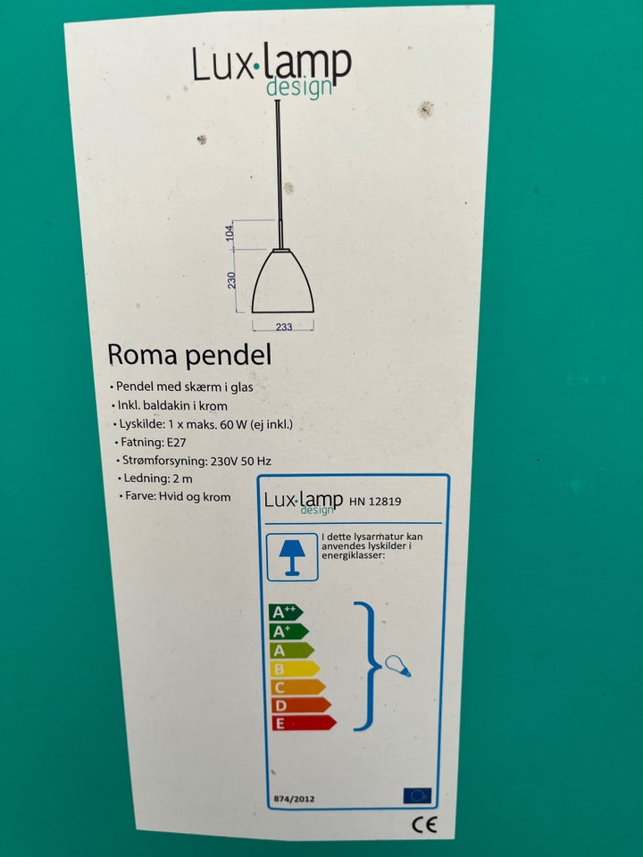 Pendel, Lux.lamp design