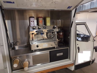 Piaggio Piaggio ape, 2016, 1600 km, Hvid, Super velholdt Kaffevogn sælges med inventar og evt overta