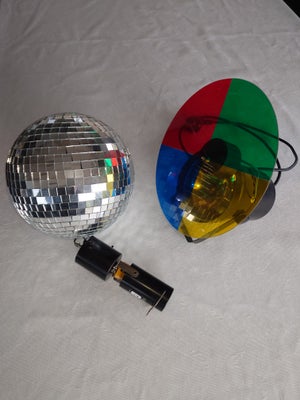 Andet legetøj, discokugle med lys, ukendt, Komplet spejlkugle sæt med 20cm. kugle
spejlkuglesæt med 
