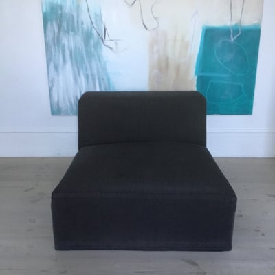 Sofa, Eilersen Baseline, 
Midtermodul i koksgrå flad fløjl
Har været brugt som stol på gæsteværelse
