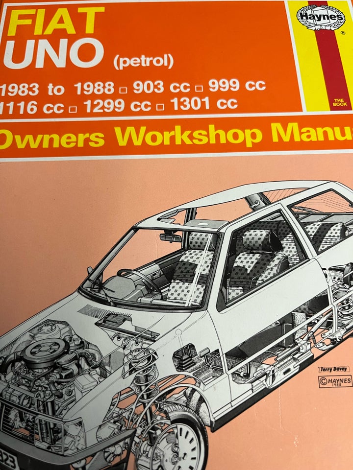 solgt FIAT UNO, HAYNES 923 OWNERS WORKSHOP MANUAL, PATER G