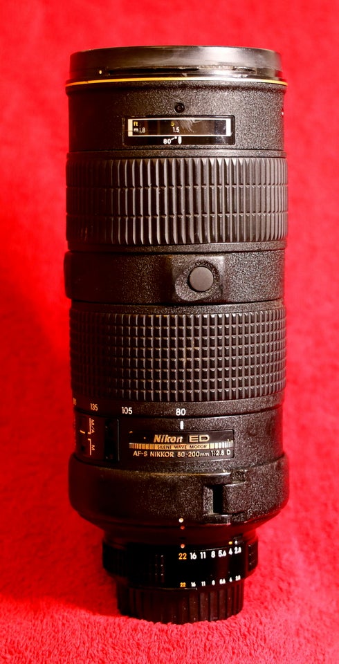 Tele Zoom objektiv, Nikon, 80-200mm F/2.8 AF-S ED-objektiv
