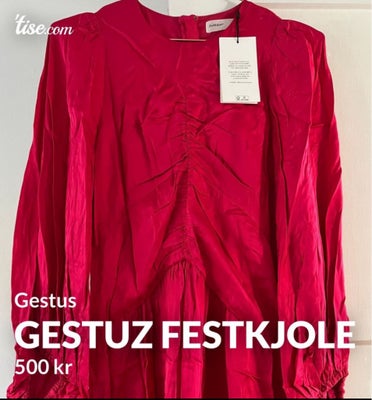 Festkjole, Gestuz, str. XS,  Rød,  Ubrugt, Ubrugt gulvlang festkjole fra Gestuz. Nypris: 1.400 kr.
