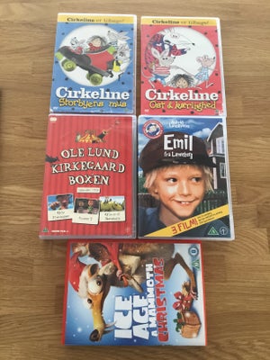 Børnefilm DVD, DVD, familiefilm, Børnefilm DVD. En af DVDerne mangler i Ole Lund Kirkegaard samlinge