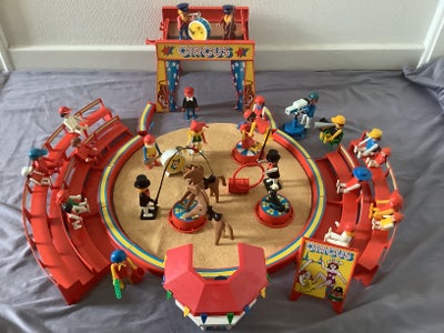 Legetøj, Stort cirkus, Vintage playmobil cirkus 
Med orkester, klovne med abe, akrobater, hundeshow 