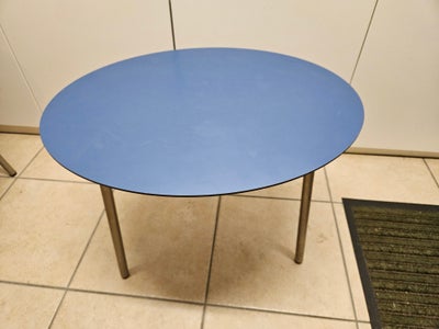 Sidebord, Ide møbler, laminat, b: 45 l: 55 h: 42, Lille mørkeblåt træbord med hård laminat, metalben