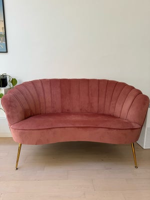 Sofa, velour, 2 pers. , Bahne Interior, Shell sofa. Stand som ny. Stort set aldrig brugt. Rosa farve