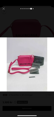Crossbody, Balenciaga, læder, Fantastisk smuk og ikonik camera taske fra Balenciaga, brugt et par ga