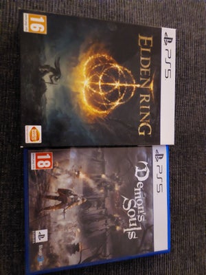 DEMON'S SOULS REMAKE & ELDEN RING, PS5, rollespil, Elden Ring mangler desværre de 3 klistermærker so