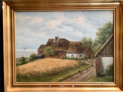 Oliemaleri, Poul  Dohlmann 1876 - 1949, motiv: Landskab, stil: Naturalistisk, b: 60 h: 45, Meget smu