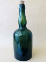 Kakaolikør flaske, Grønt glas, 80 år gl.
