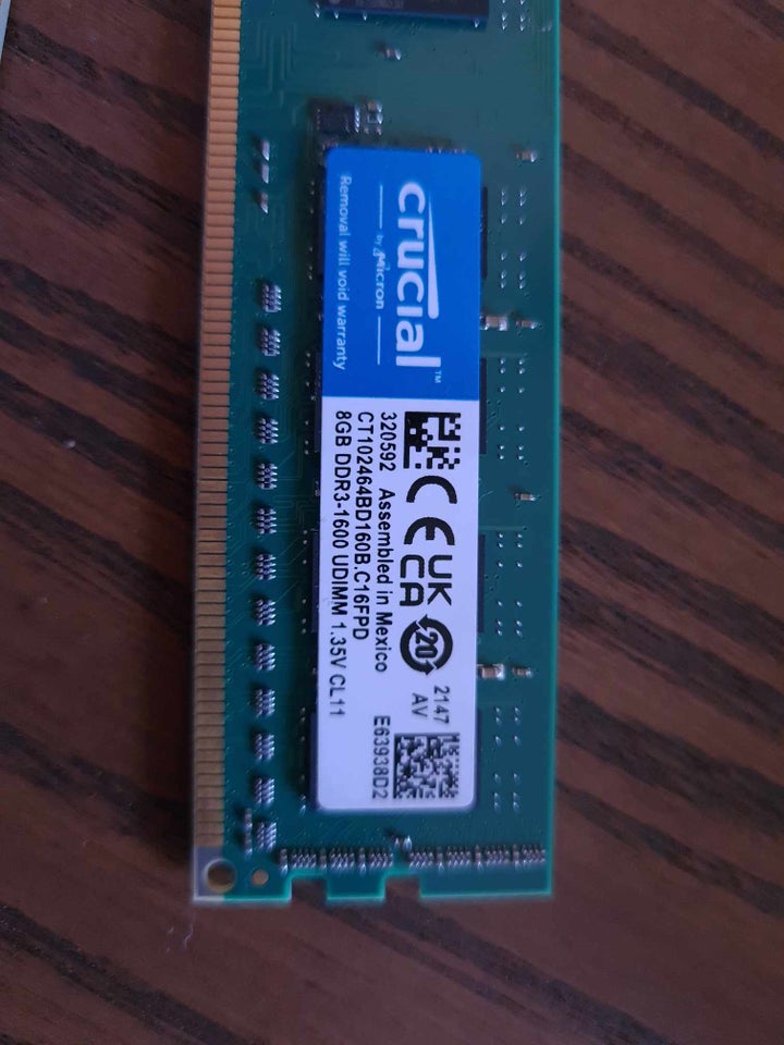 Crucial, 16GB, DDR3 SDRAM